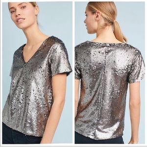 - NWT Anthropologie Vanessa Virginia Sequin V-neck